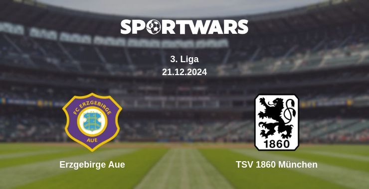 Result of the Erzgebirge Aue — TSV 1860 München match, 21.12.2024