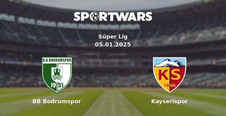 BB Bodrumspor — Kayserispor watch online for free 05.01.2025