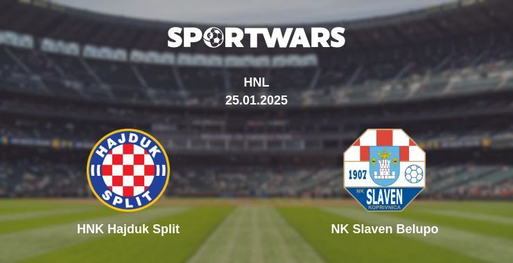 HNK Hajduk Split — NK Slaven Belupo watch online broadcast, 25.01.2025