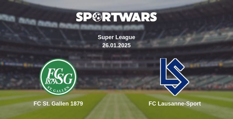 FC St. Gallen 1879 — FC Lausanne-Sport watch online broadcast, 26.01.2025