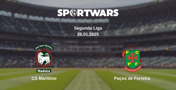 CS Marítimo — Paços de Ferreira watch online broadcast, 26.01.2025