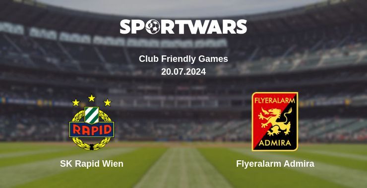 Result of the SK Rapid Wien — Flyeralarm Admira match, 20.07.2024