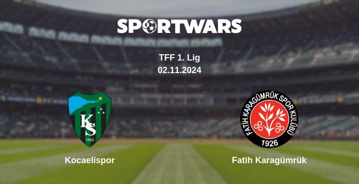 Kocaelispor — Fatih Karagümrük watch online for free 02.11.2024