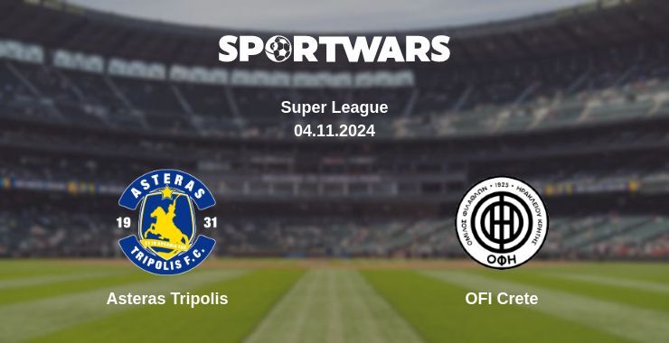 Asteras Tripolis — OFI Crete watch online for free 04.11.2024