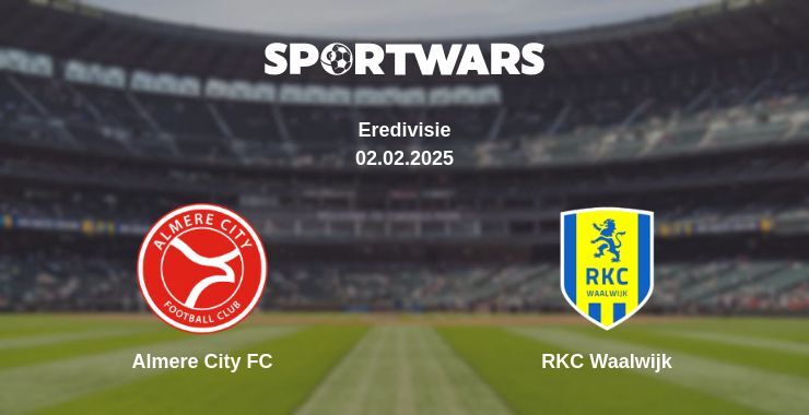 Almere City FC — RKC Waalwijk watch online broadcast, 02.02.2025