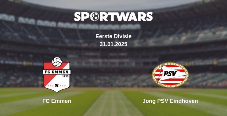 FC Emmen — Jong PSV Eindhoven watch online broadcast, 31.01.2025