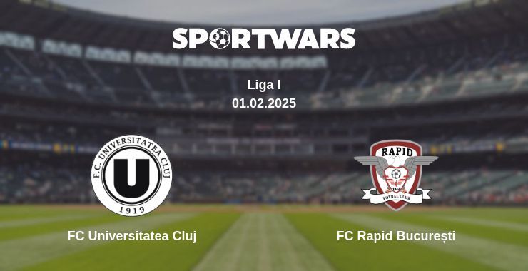 FC Universitatea Cluj — FC Rapid București watch online broadcast, 01.02.2025