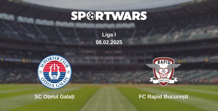 SC Oțelul Galați — FC Rapid București watch online broadcast, 08.02.2025