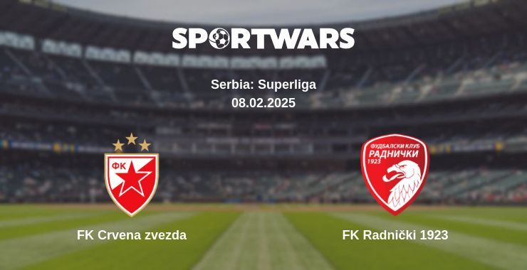 FK Crvena zvezda — FK Radnički 1923 watch online broadcast, 08.02.2025