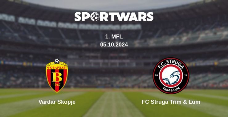 Vardar Skopje — FC Struga Trim & Lum watch online for free 05.10.2024