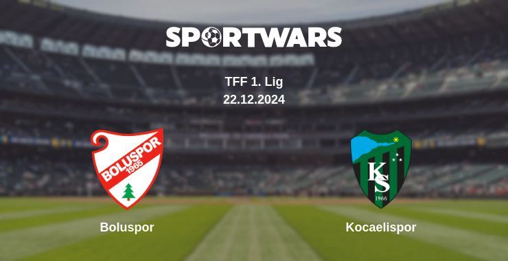 Boluspor — Kocaelispor watch online broadcast, 22.12.2024