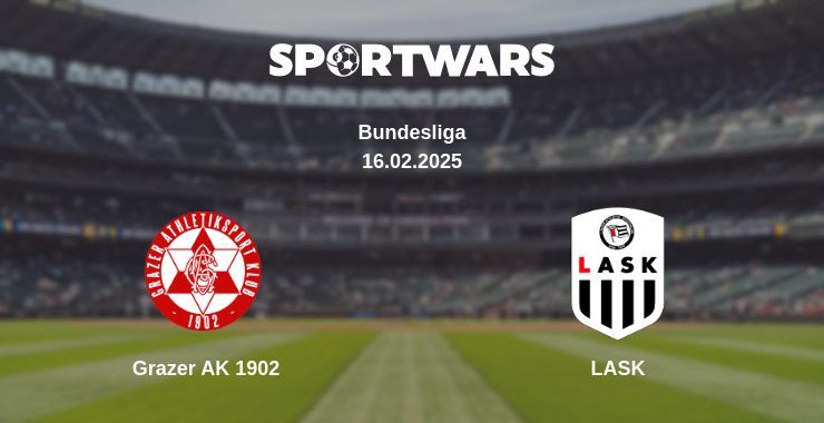 Grazer AK 1902 — LASK watch online broadcast, 16.02.2025