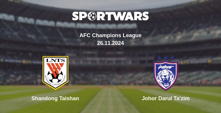 Shandong Taishan — Johor Darul Ta'zim watch online for free 26.11.2024