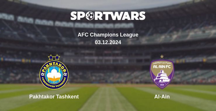 Pakhtakor Tashkent — Al-Ain watch online for free 03.12.2024