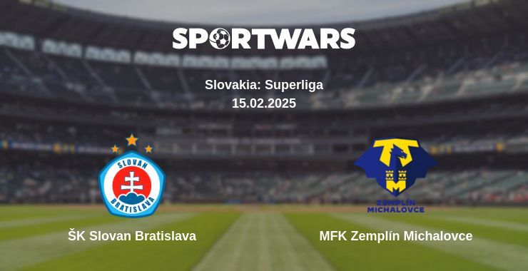 ŠK Slovan Bratislava — MFK Zemplín Michalovce watch online broadcast, 15.02.2025