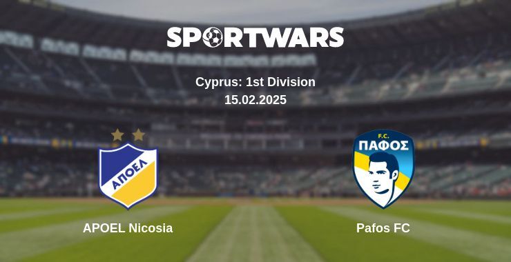 APOEL Nicosia — Pafos FC watch online broadcast, 15.02.2025