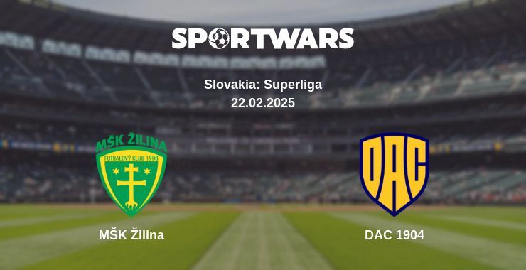 MŠK Žilina — DAC 1904 watch online broadcast, 22.02.2025