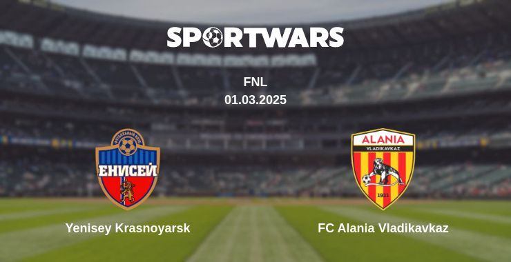 Yenisey Krasnoyarsk — FC Alania Vladikavkaz watch online for free 01.03.2025