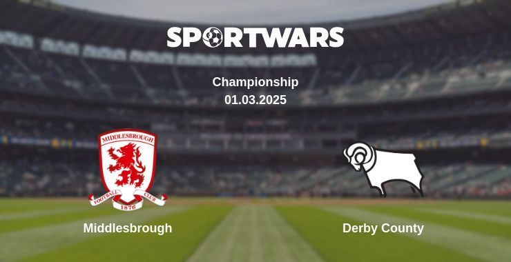 Middlesbrough — Derby County watch online for free 01.03.2025