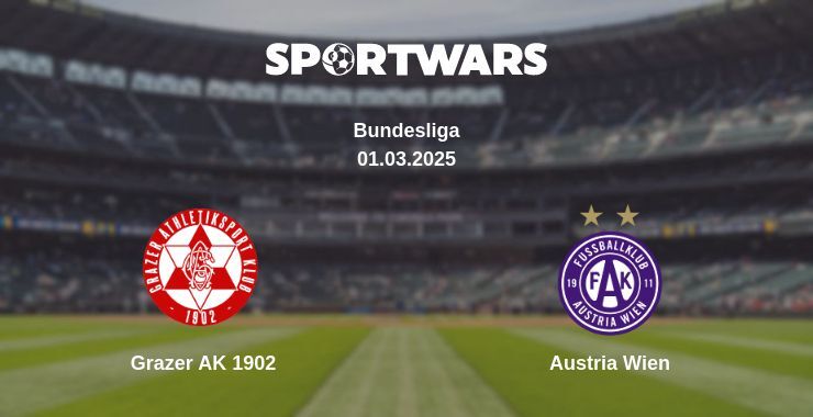 Grazer AK 1902 — Austria Wien watch online broadcast, 01.03.2025