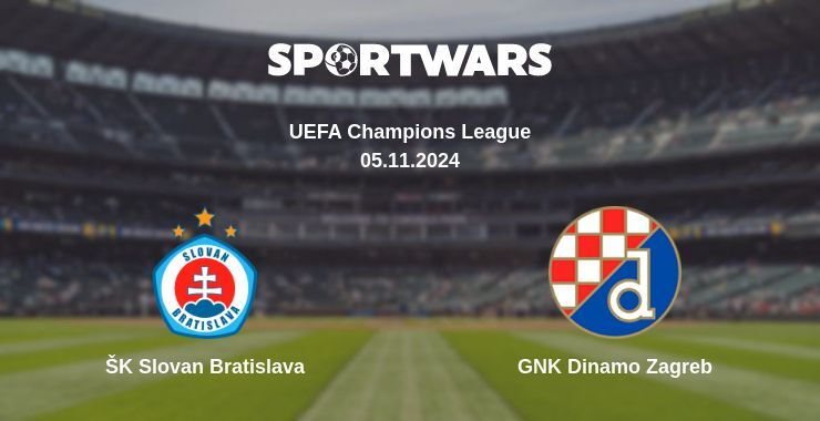 ŠK Slovan Bratislava — GNK Dinamo Zagreb watch online for free 05.11.2024