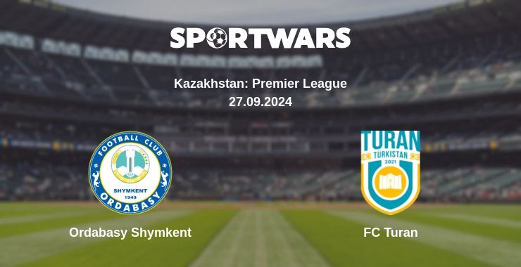 Ordabasy Shymkent — FC Turan watch online for free 27.09.2024