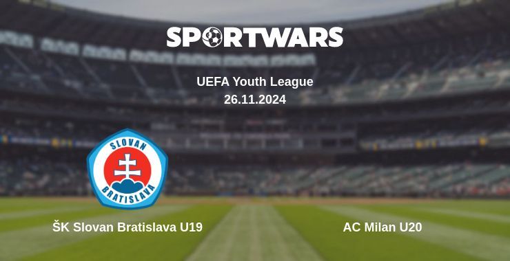 ŠK Slovan Bratislava U19 — AC Milan U20, where to watch online broadcast