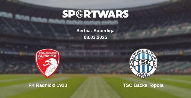 FK Radnički 1923 — TSC Bačka Topola watch online broadcast, 08.03.2025