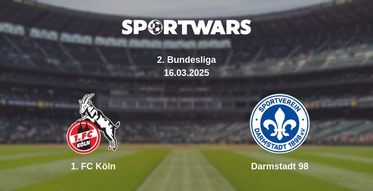 1. FC Köln — Darmstadt 98 watch online broadcast, 16.03.2025