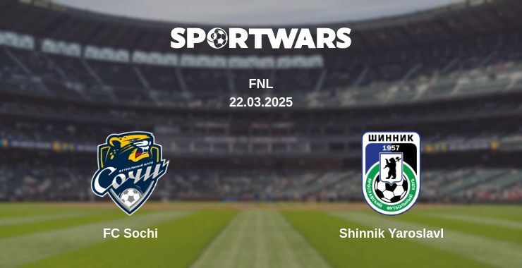 FC Sochi — Shinnik Yaroslavl watch online broadcast, 22.03.2025