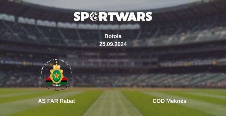 AS FAR Rabat — COD Meknès, where to watch online broadcast