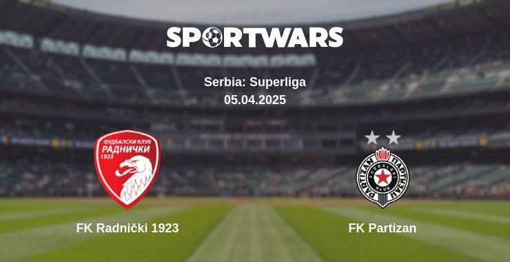 FK Radnički 1923 — FK Partizan watch online broadcast, 05.04.2025