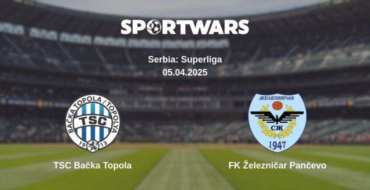 TSC Bačka Topola — FK Železničar Pančevo watch online broadcast, 05.04.2025