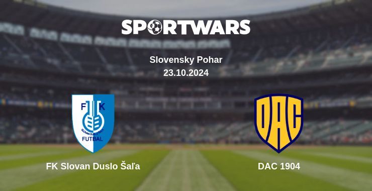 Result of the FK Slovan Duslo Šaľa — DAC 1904 match, 23.10.2024