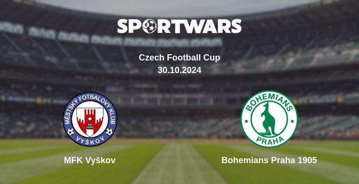 MFK Vyškov — Bohemians Praha 1905 watch online for free 30.10.2024