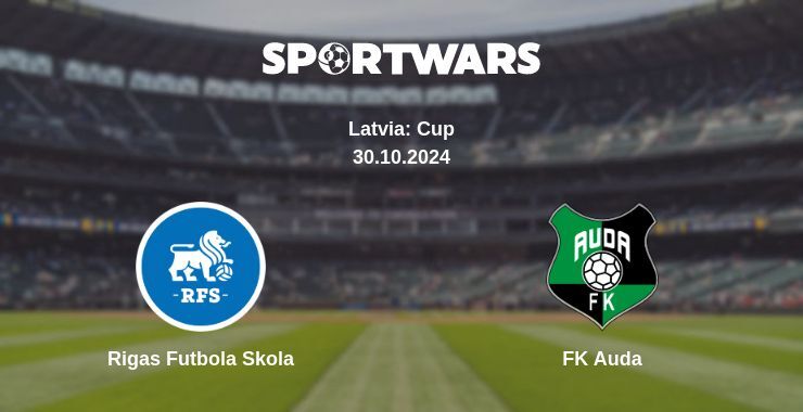 Result of the Rigas Futbola Skola — FK Auda match, 30.10.2024