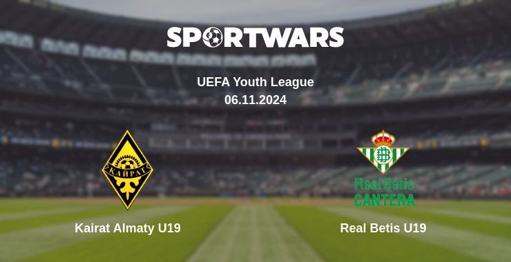 Result of the Kairat Almaty U19 — Real Betis U19 match, 06.11.2024