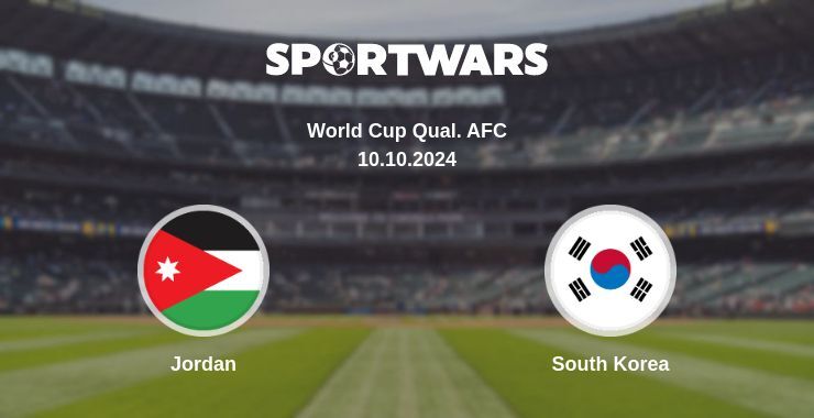 Result of the Jordan — South Korea match, 10.10.2024