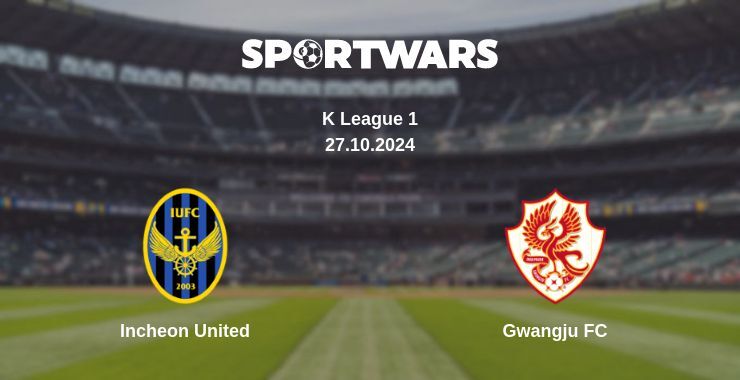 Result of the Incheon United — Gwangju FC match, 27.10.2024