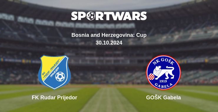 Result of the FK Rudar Prijedor — GOŠK Gabela match, 30.10.2024