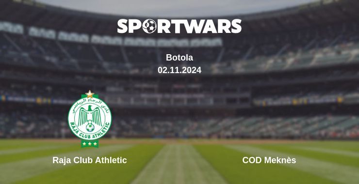 Raja Club Athletic — COD Meknès watch online for free 02.11.2024