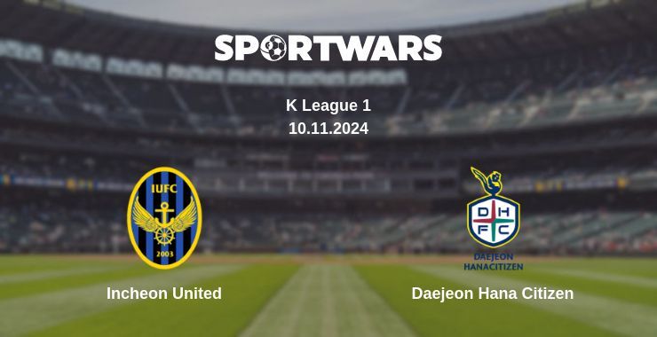 Result of the Incheon United — Daejeon Hana Citizen match, 10.11.2024