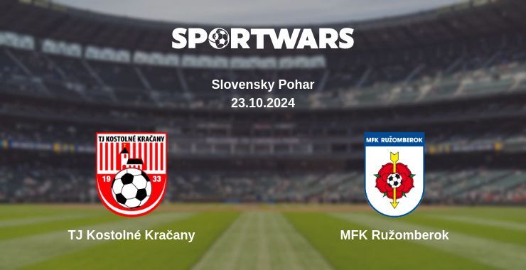 Result of the TJ Kostolné Kračany — MFK Ružomberok match, 23.10.2024