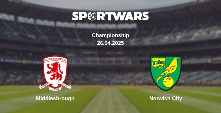 Middlesbrough — Norwich City watch online broadcast, 26.04.2025