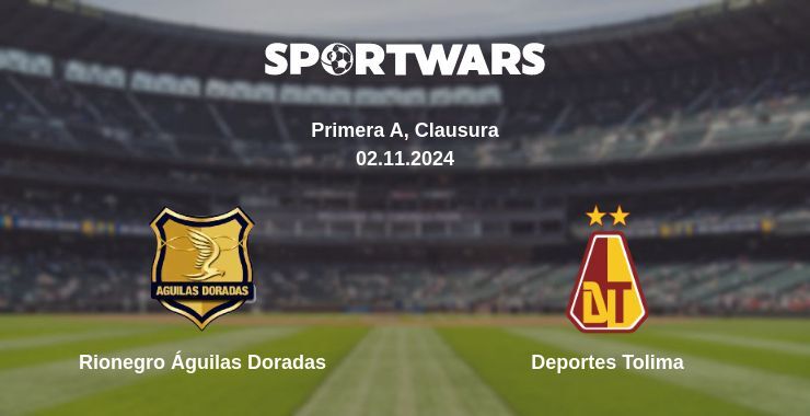 Result of the Rionegro Águilas Doradas — Deportes Tolima match, 02.11.2024