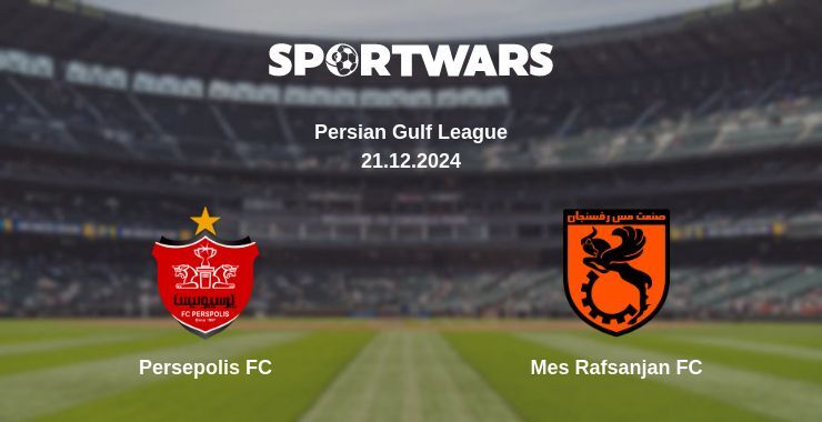 Result of the Persepolis FC — Mes Rafsanjan FC match, 21.12.2024