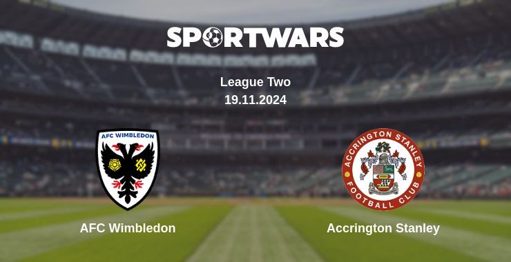 AFC Wimbledon — Accrington Stanley watch online for free 19.11.2024