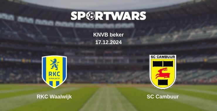 Result of the RKC Waalwijk — SC Cambuur match, 17.12.2024