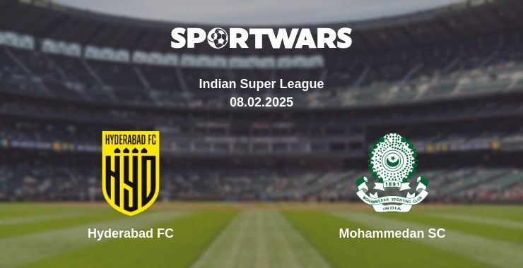 Hyderabad FC — Mohammedan SC watch online broadcast, 08.02.2025