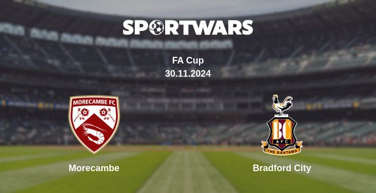 Morecambe — Bradford City watch online for free 30.11.2024